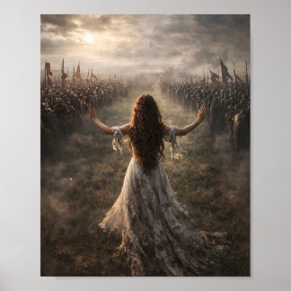 Femme entre deux guerres Affiche rétro