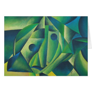 Femme Et Foulard Du Village Abstrait Géométrique