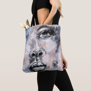 Femme Face Sac fourre-tout Peinture de style moder