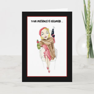 Femme Fatale Meurtre Mystère Carte d'invitation