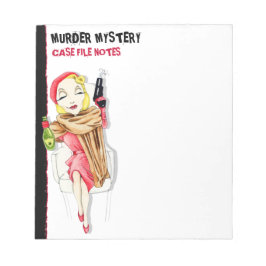 Femme Fatale Murder Mystery Small Notepad Notizblock