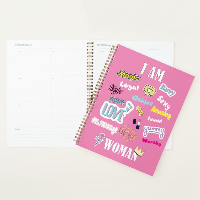 Femme feminine I AM WOMAN affirmations positives (Devant avec enveloppe)