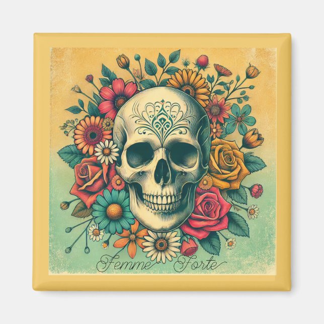 Femme Forte Skull Magnet (Vorne)