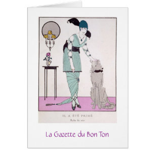 Femme française vintage et chien,