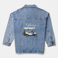 Femme Golf Panier de golf Personnalisé Denim Veste
