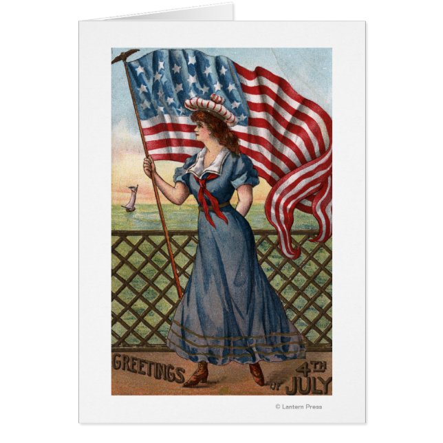 Femme habillée patriotique (Devant)