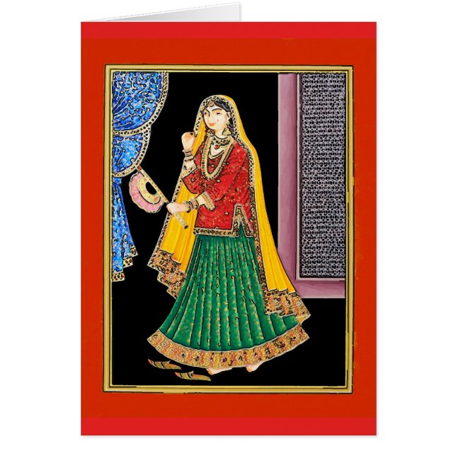 Femme indienne vintage, Art Mughal (Devant)