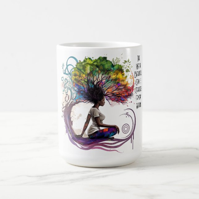 Femme Inspirée, Artisanée Dans La Mug (Centre)