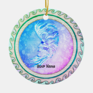 Femme Lune Verseau ornement