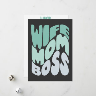 Femme, maman, patron Carte Fête des Mères
