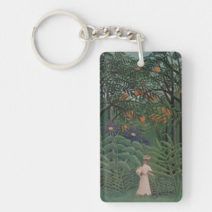 Femme marchant dans une forêt exotique, Henri Rous