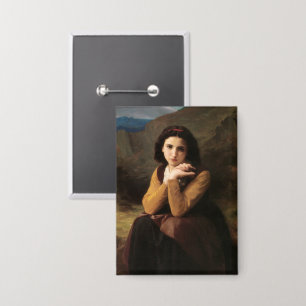 Femme Mignonne von Bouguereau oder Junge Frau Button