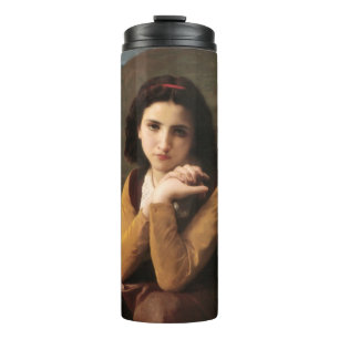 Femme Mignonne von Bouguereau oder Junge Frau Thermosbecher