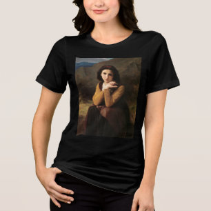 Femme Mignonne von Bouguereau oder Junge Frau Tri-Blend Shirt
