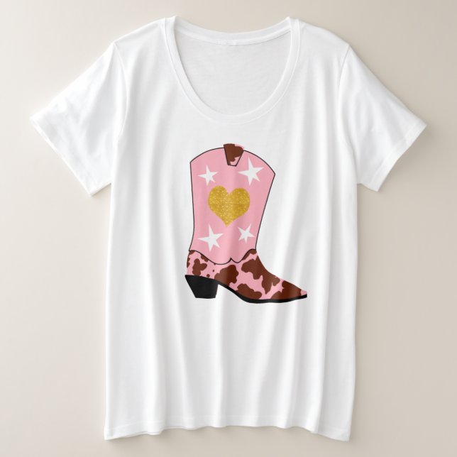 Femme moderne Pink Cowgirl Western Boot (Design devant)