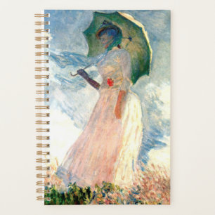 Femme Monet avec un parasol face à gauche
