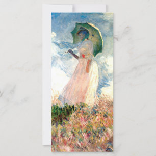 Femme Monet avec un Parasol face à la carte gauche
