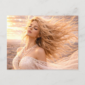 Femme Mystique Carte Postale – Beau Galactiquement
