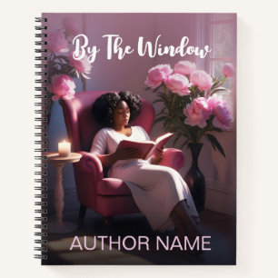 Femme Noire Lecture Par Fenêtre Livre Carnet Couve