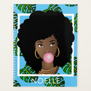 Femme noire, Motif de la gomme à bulles à sauter