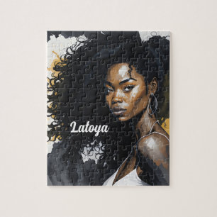 Femme noire personnalisées Jigsaw Puzzle Puzzle
