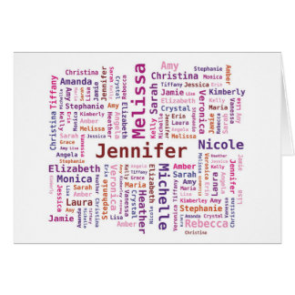 Femme Noms Word Cloud - Rose et Orange
