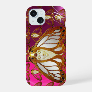 FEMME PAPILLON ART NOUVEAU MONOGRAMME GEMME ROSE V