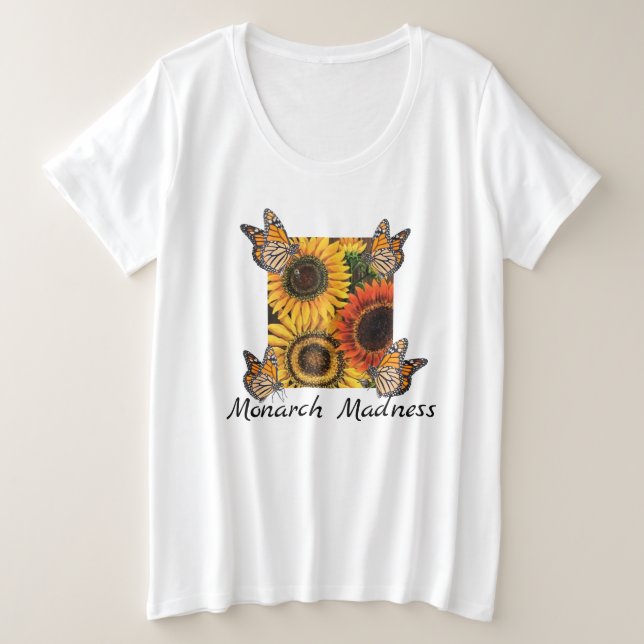 Femme Plus Taille Tee Monarch Folie (Design devant)
