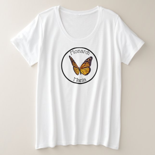 Femme Plus Taille Tee Monarch Mania (Design devant)