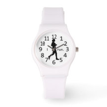 Femme Runner Black Silhouette Je cours Montres