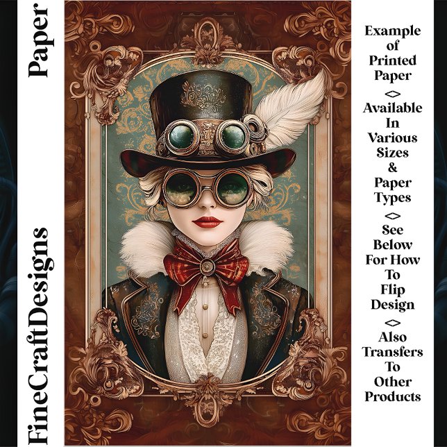 Femme Steampunk / Art Nouveau CM8 Papier pour Scra (Créateur téléchargé)