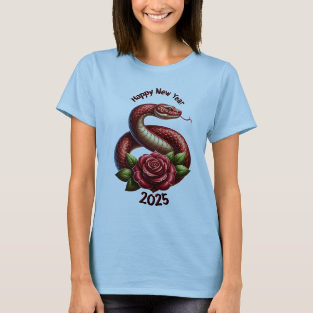 Femmes 2025 Année du T-shirt serpent (Devant)