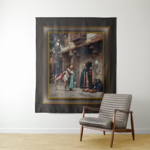 Femmes Arabes Devant Une Porte Wandteppich