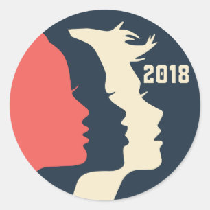 Femmes autocollant en mars 2018