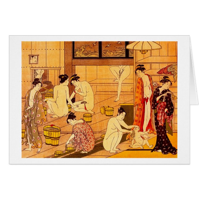 Femmes Bain, Torii Kiyonaga Art Japonais (Devant horizontal)
