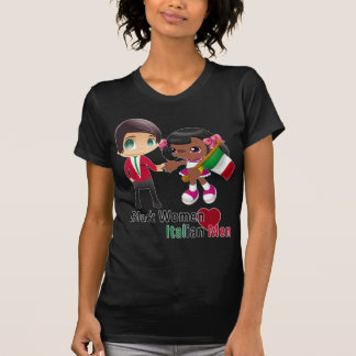 Femmes de couleur italiennes de T-shirt d'hommes