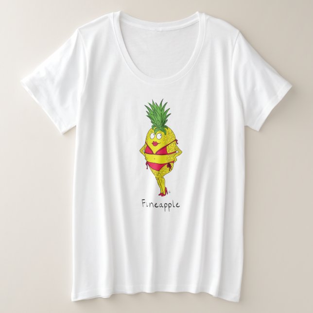Femmes de Pin- d'ananas de Fineapple plus le (Design devant)