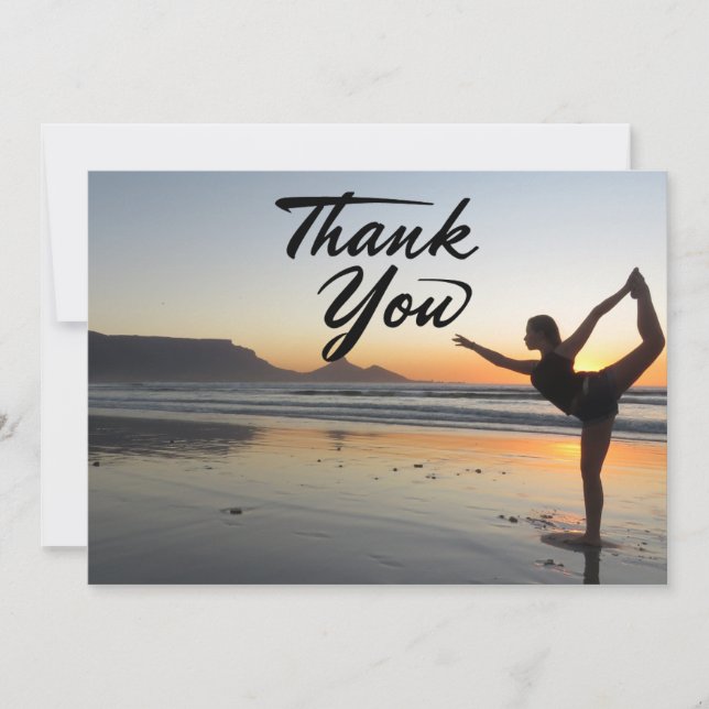 Femmes de Yoga sur Carte de remerciements Arrière  (Devant)