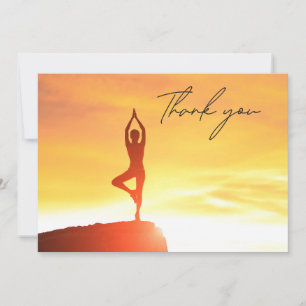 Femmes de Yoga sur Carte de remerciements Arrière 