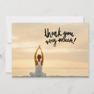 Femmes de Yoga sur Carte de remerciements Arrière 