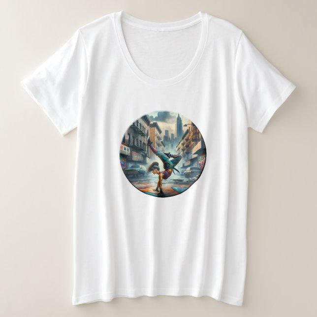 Femmes en action de Breakdancer Silhouette de New  (Design devant)