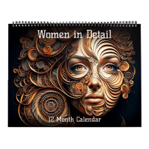 Femmes en détail Calendrier 12 mois (pages fractio