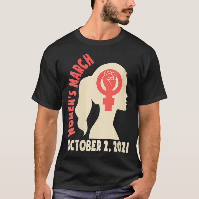 Femmes Femmes Mars 2021 Tshirt Octobre 2 Reproduir (Devant)