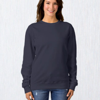 Femmes Sweatshirt bleu marine / Personnaliser