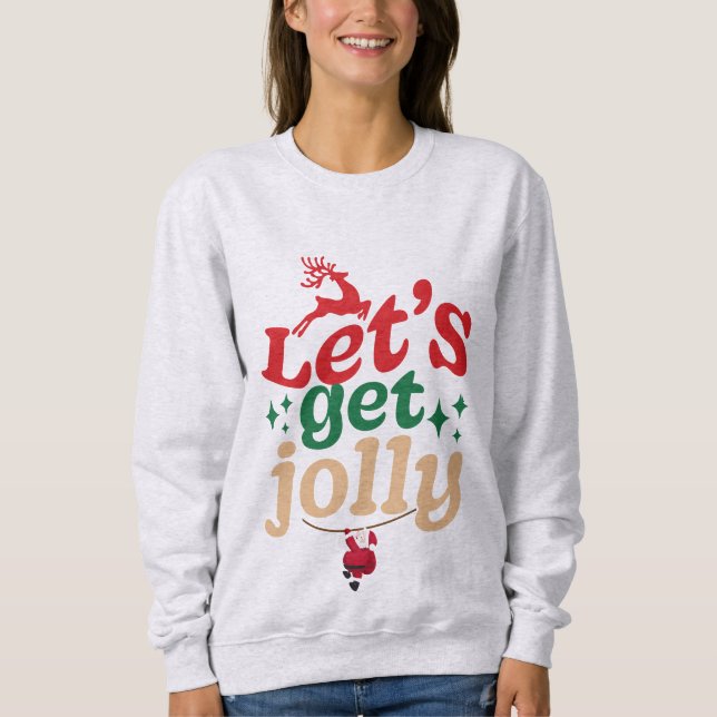 Femmes Sweatshirt - Noël Jolly (Devant)