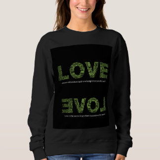 Femmes sweatshirt - noir avec l'impression Amour