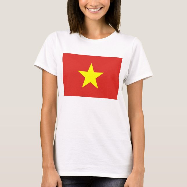 Femmes T-shirt avec le drapeau du Vietnam (Devant)