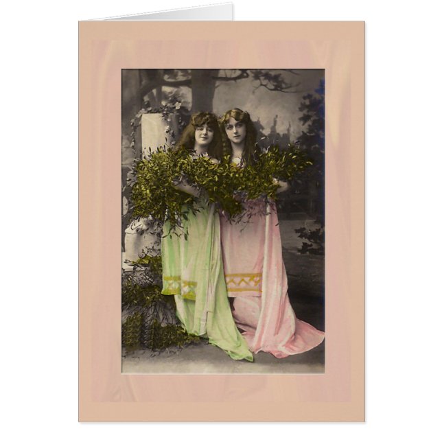 Femmes victoriennes avec fleurs dans le cimetière (Devant)