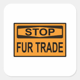 Femshandel unterbrechen Zeichen Orange Quadratischer Aufkleber