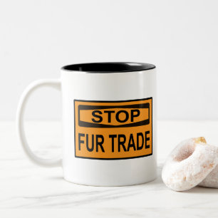 Femshandel unterbrechen Zeichen Orange Zweifarbige Tasse